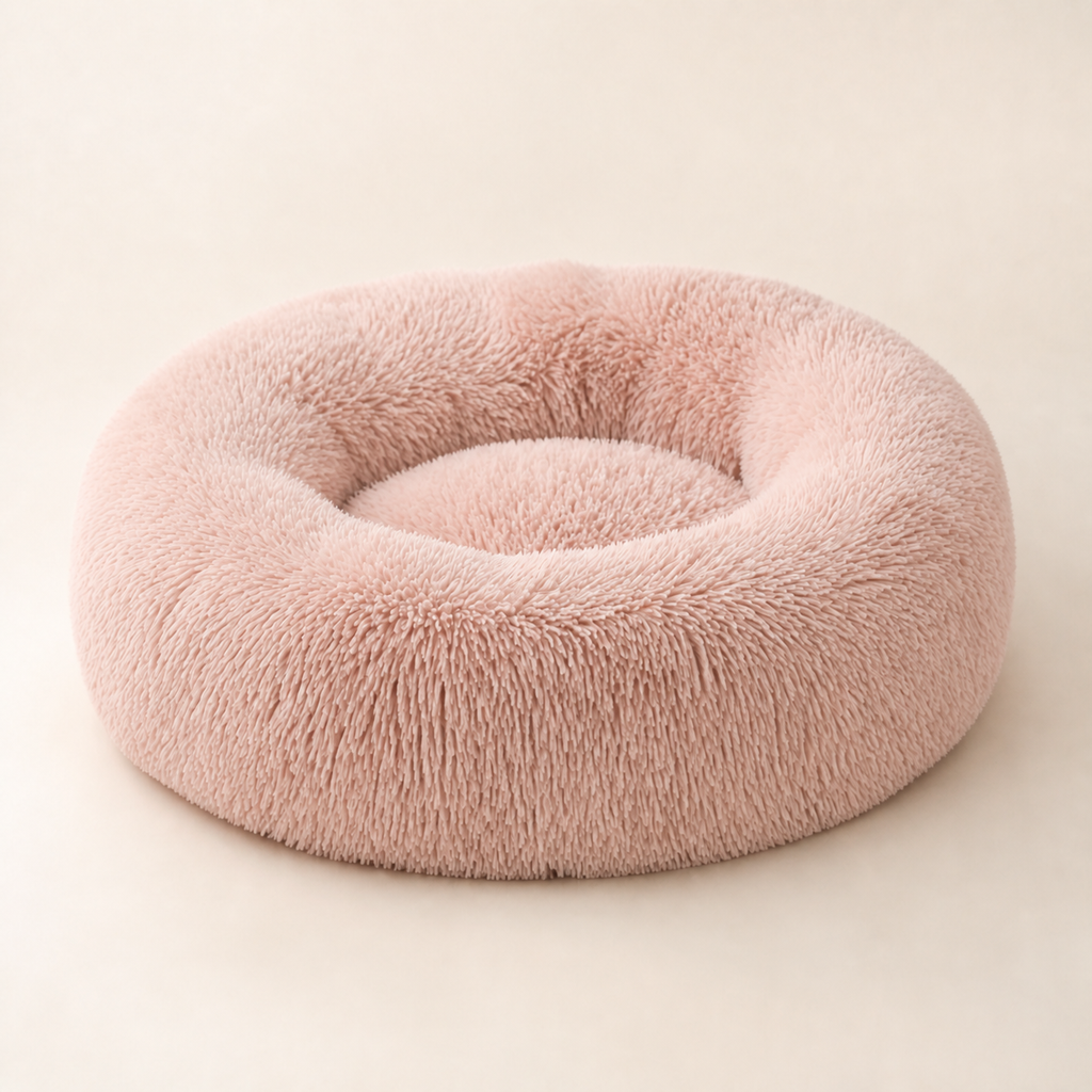 Rosie Cloud Bed in Blush, empty studio product view