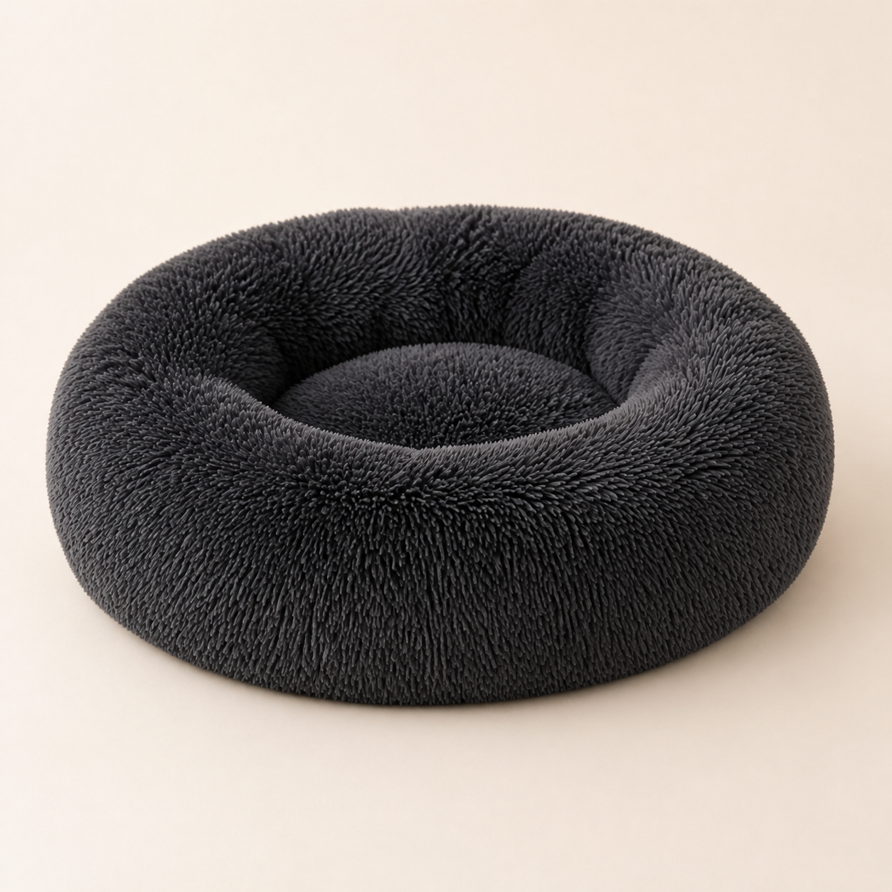 Rosie Cloud Bed in Charcoal, empty studio product view