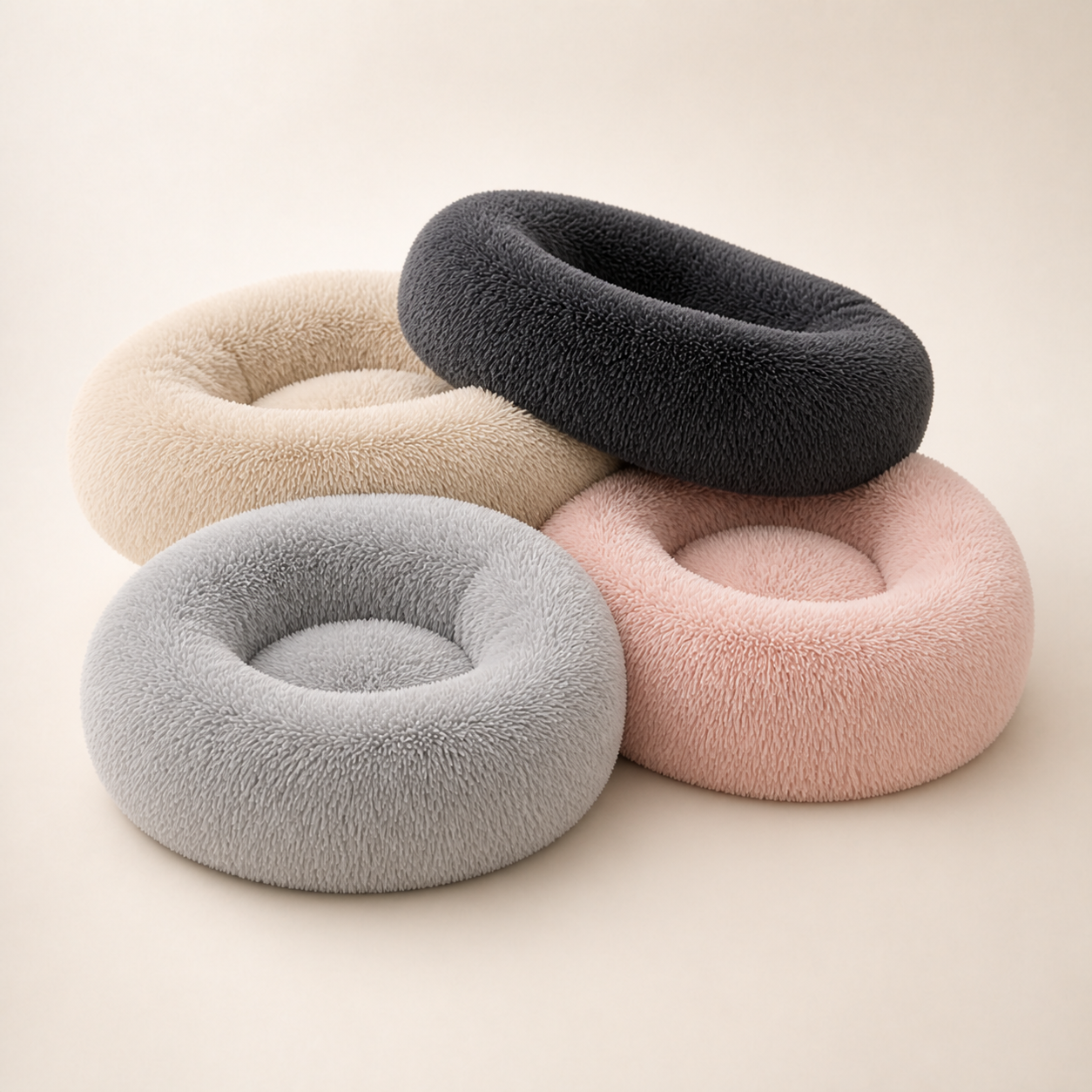 Rosie Cloud Bed colors arranged together in a studio